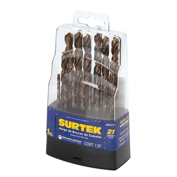 Surtek Set Of 27 HighSpeed Steel Drill Bits With Cobalt JBAV21